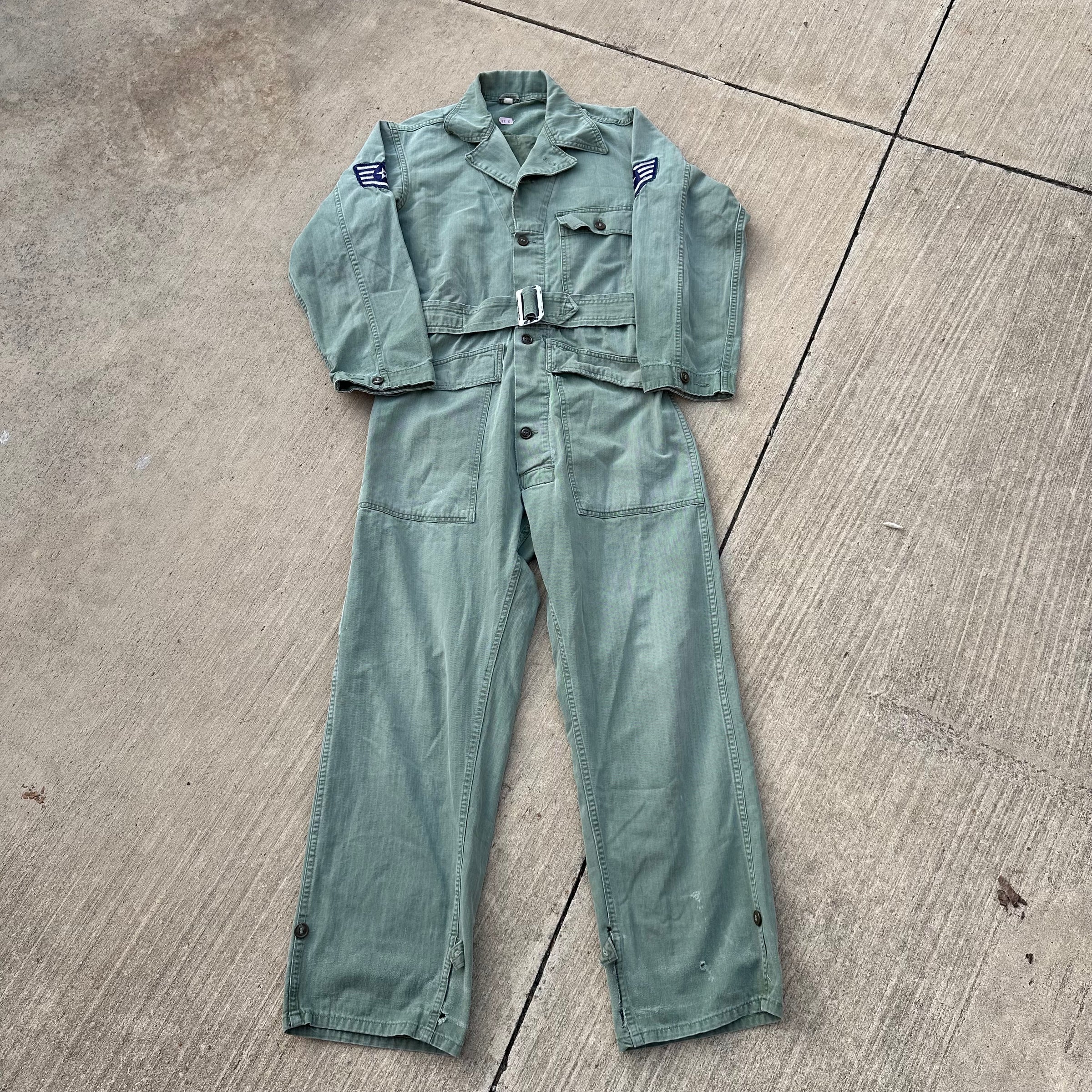 1940’s/50’s USAF Patched HBT Coveralls Small