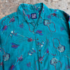1990’s Gap Cotton Fishing Pattern Shirt XL
