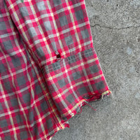 1950’s Thrashed Blue Bell Wrangler Cotton Flannel Shirt Large
