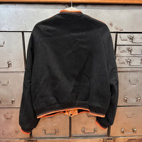 1950’s Patched Reversible Orange and Black Varsity Jacket 25” Chest