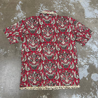 1960’s/70’s Barong Mask Print Cabana Style Shirt M/L