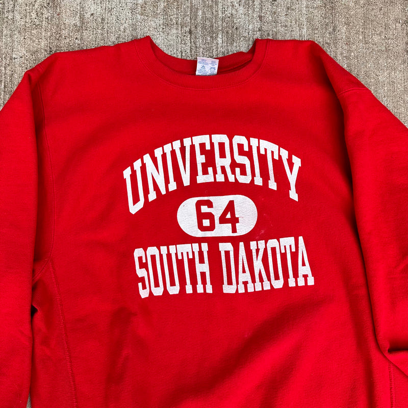 1990’s University of South Dakota Champion Reverse Weave Crewneck Sweatshirt XXL