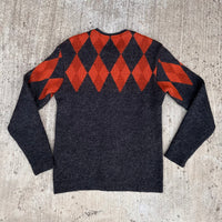 1970’s Icelandic Argyle Lambswool Cardigan Sweater Small