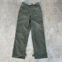 1950's M-51 OD Cotton Field Trousers 28” - 30” x 33”