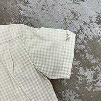 1950’s/60’s Sitterley Co Grey Gingham Cotton Loop Collar Shirt Medium