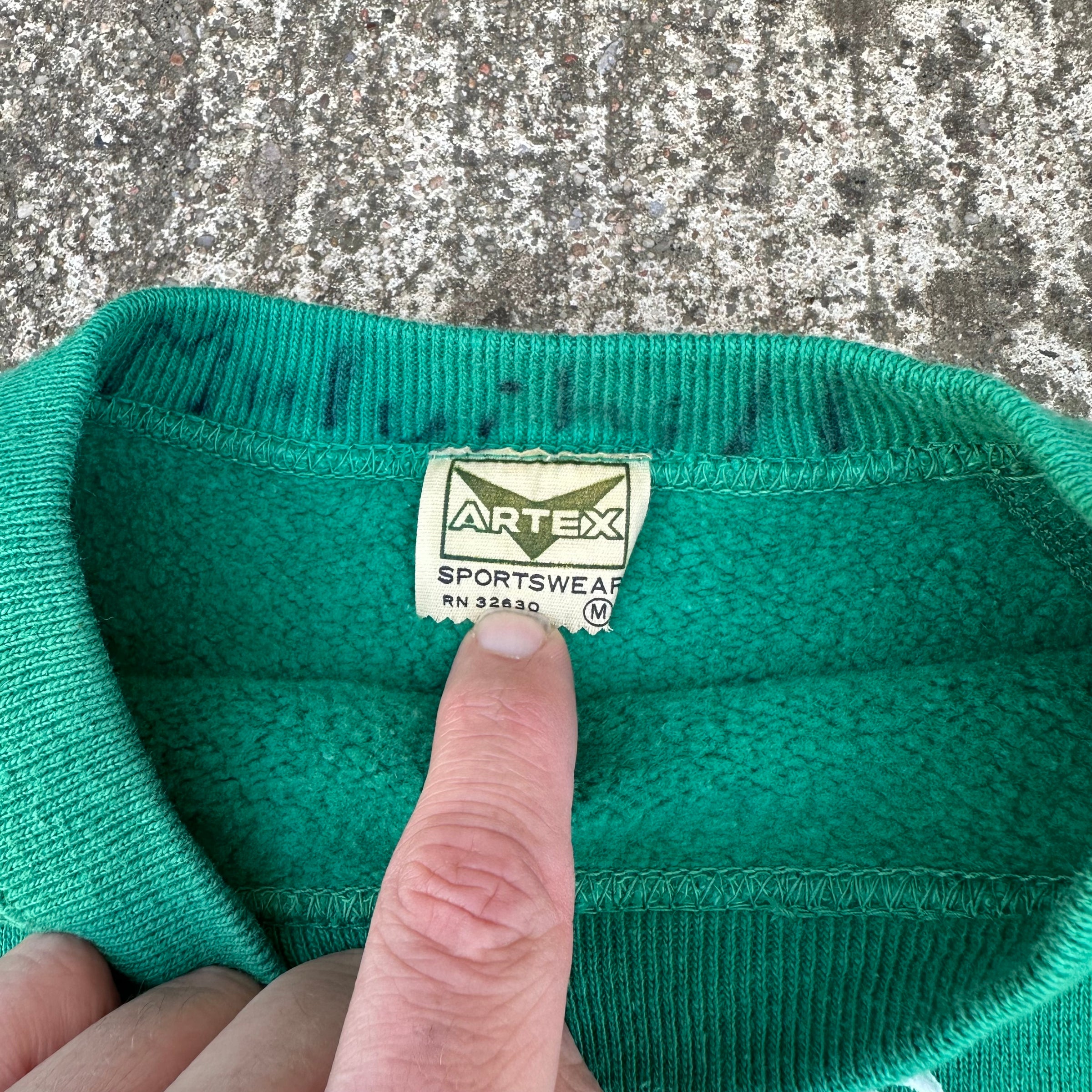 1960’s Camp Bobbin Hollow Flock Print Crewneck Sweatshirt