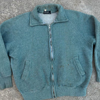 1940’s St Michael Sportswear Herringbone Cotton Full Zip Sweatshirt Size 40