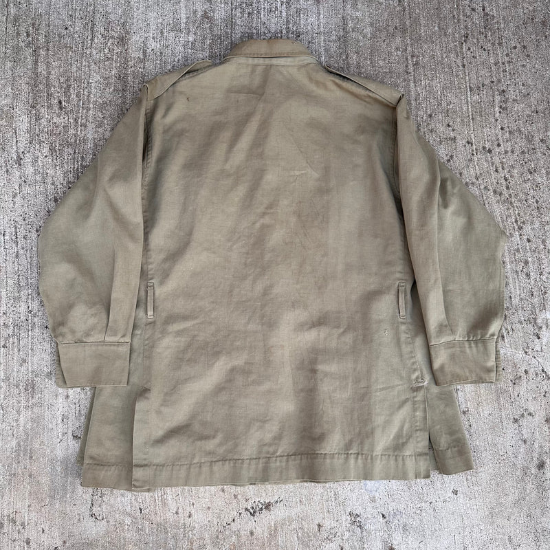 1930’s/40’s Change Button Khaki Cotton Bush Jacket Large