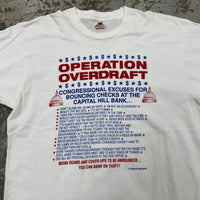 1990’s Operation Overdraft Anti-Bank T-Shirt L/XL