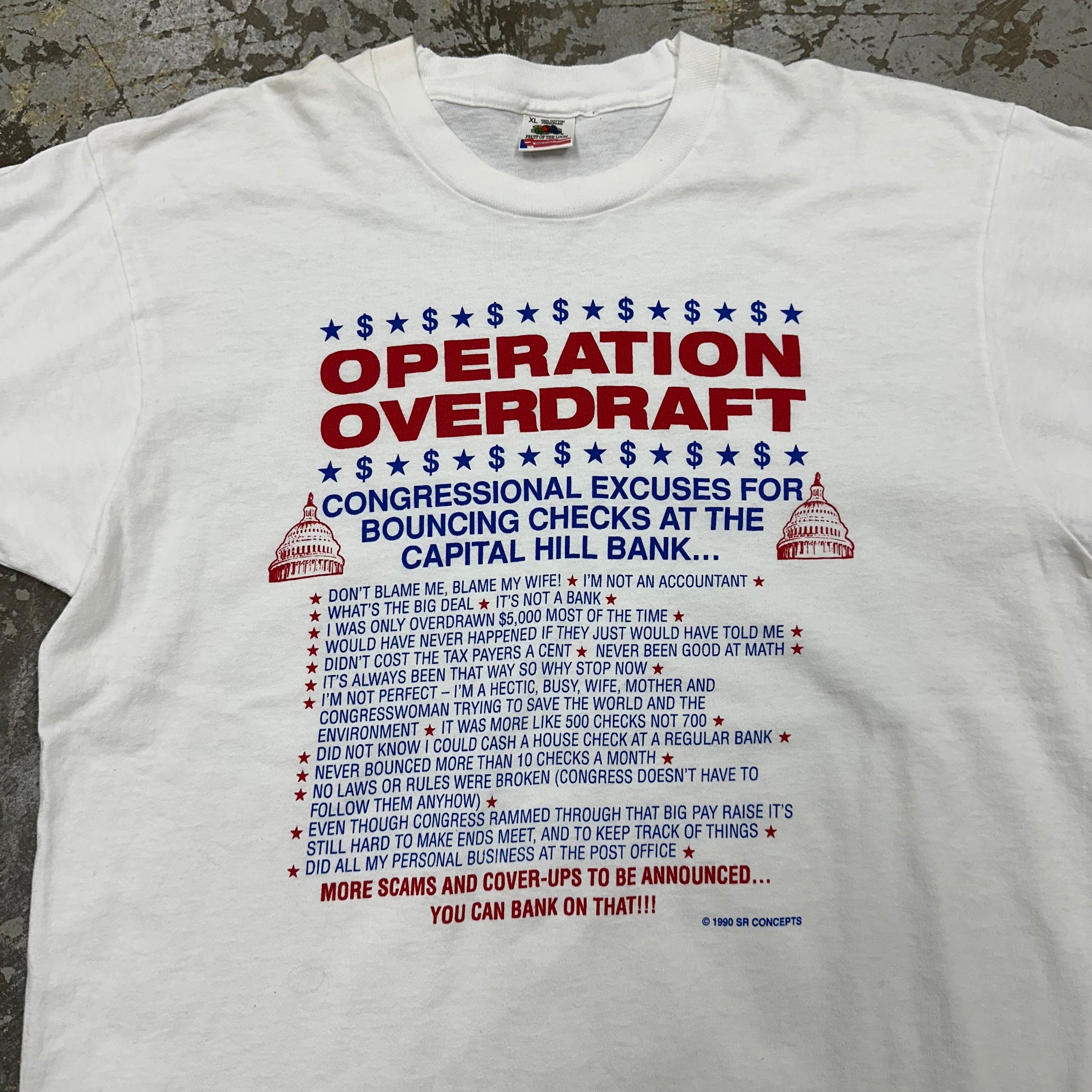 1990’s Operation Overdraft Anti-Bank T-Shirt L/XL