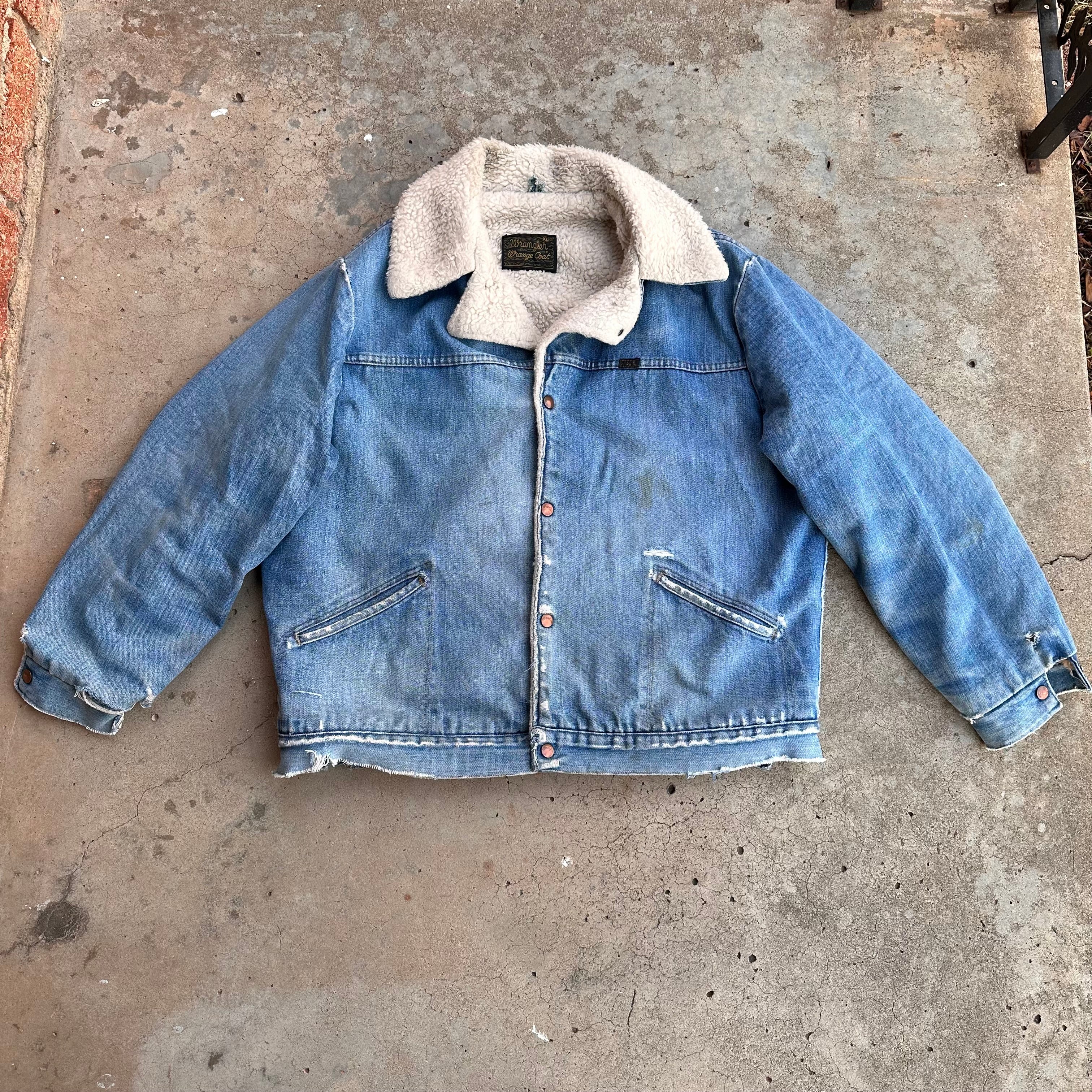 1970's Wrangler Sherpa Lined Denim Jacket XL – Little Chum Vintage
