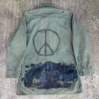 1960’s Painted Poplin Jungle Jacket 22” Chest