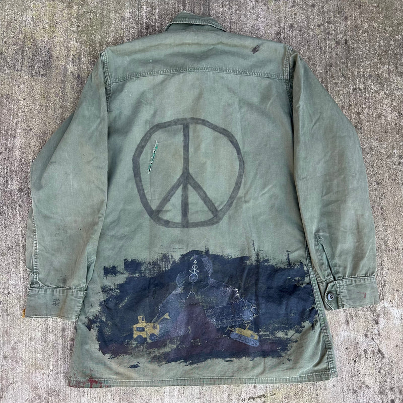 1960’s Painted Poplin Jungle Jacket 22” Chest
