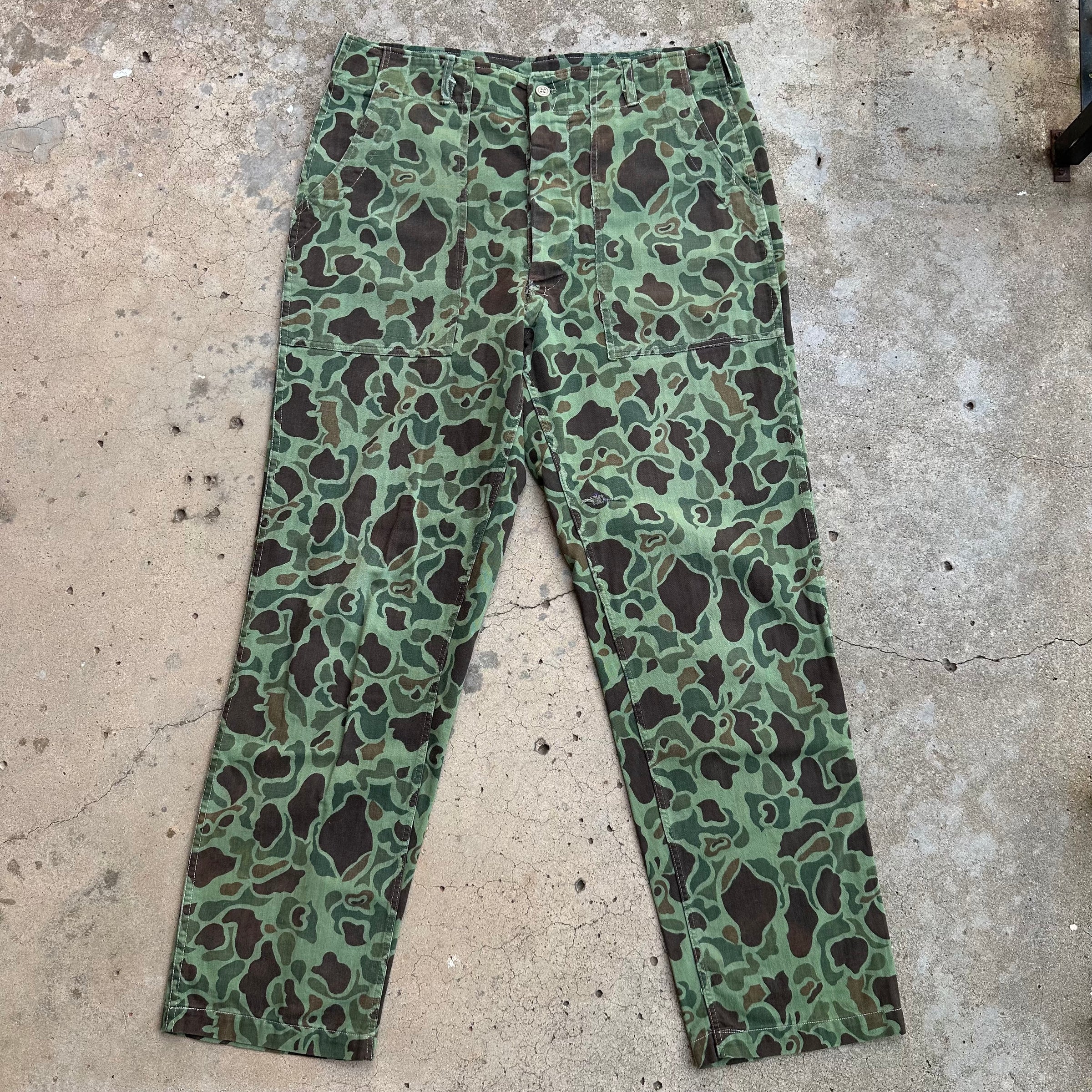 1960’s Korean Frogskin Camp HBT Fatigue Pants 34” Waist