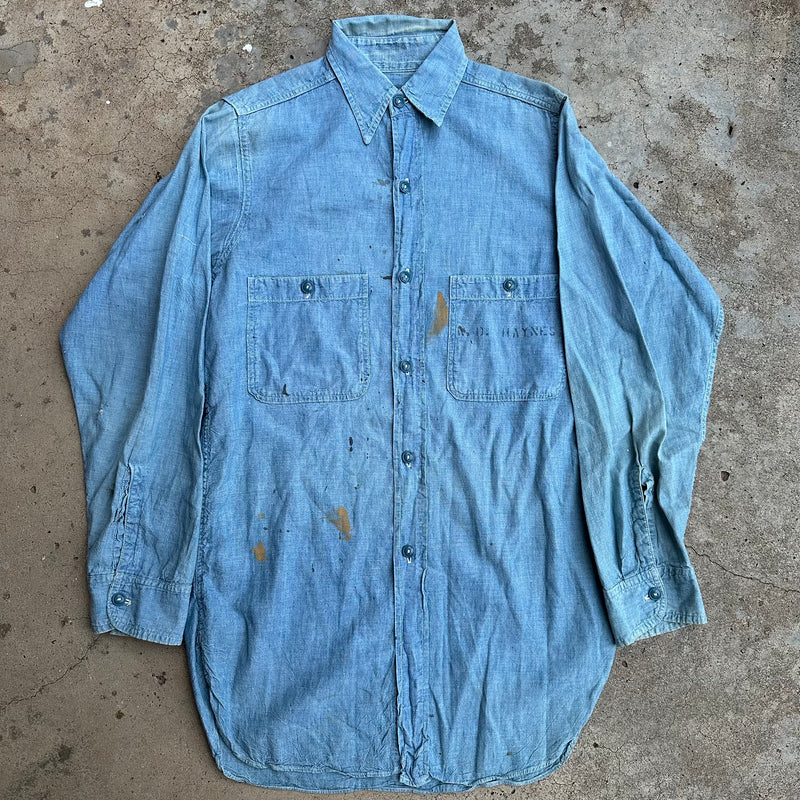 1940’s Stenciled USN Chambray Shirt
