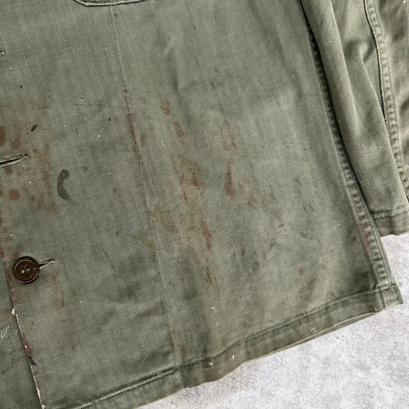 1940’s/50’s Thrashed US Army M-47 HBT Shirt Medium