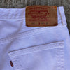 1990’s Levi’s 501 White Denim Jeans 37” x 32”