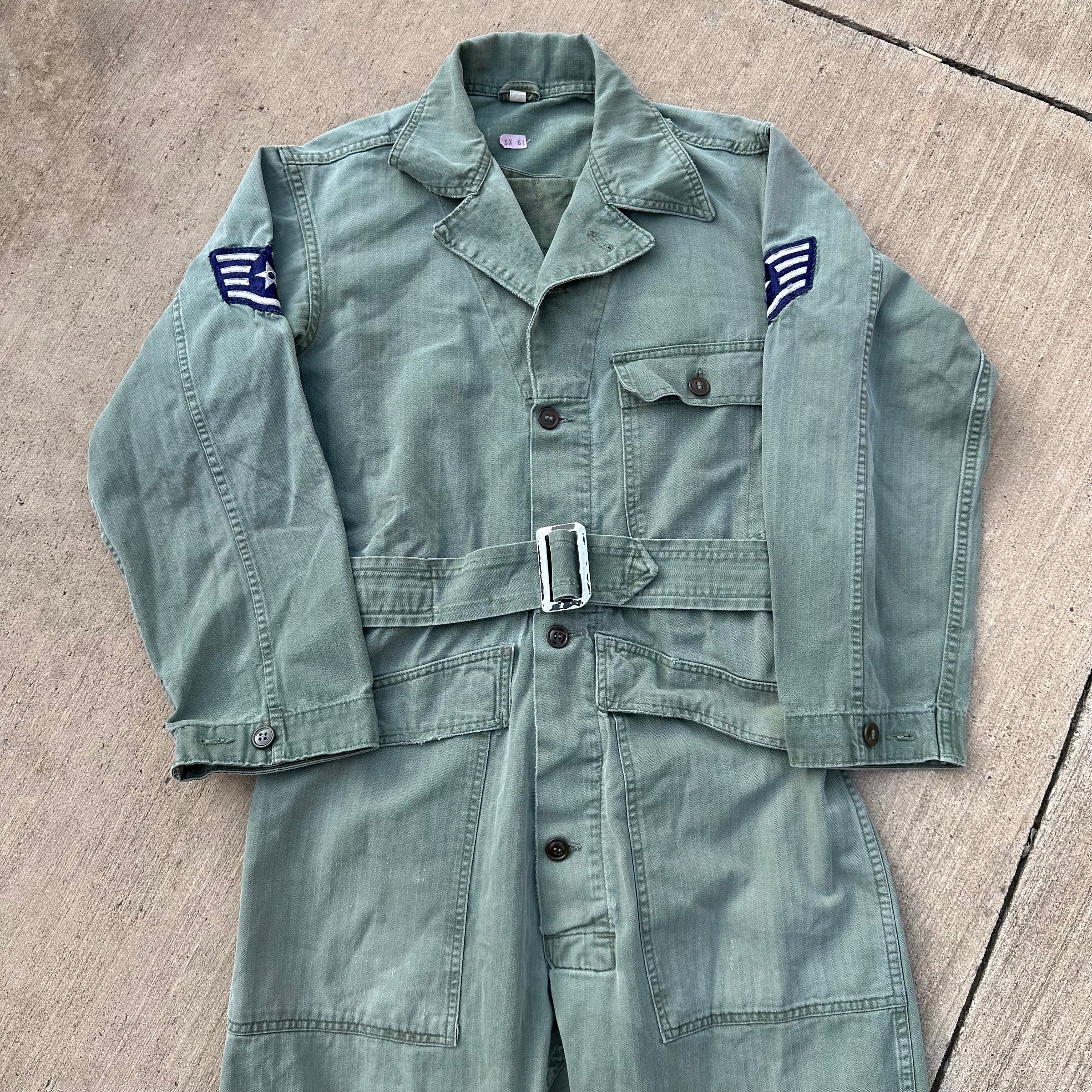 1940’s/50’s USAF Patched HBT Coveralls Small