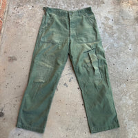 1960’s Vietnam War Repaired OG-107 Fatigue Pants Medium