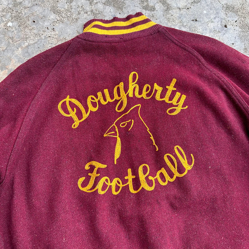 1950’s/60’s Embroidered Cardinal Dougherty Football Varsity Jacket 26” Chest