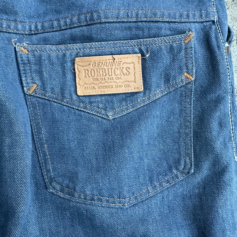 1960’s Roebucks Frog Pocket Denim Jeans 36” Waist