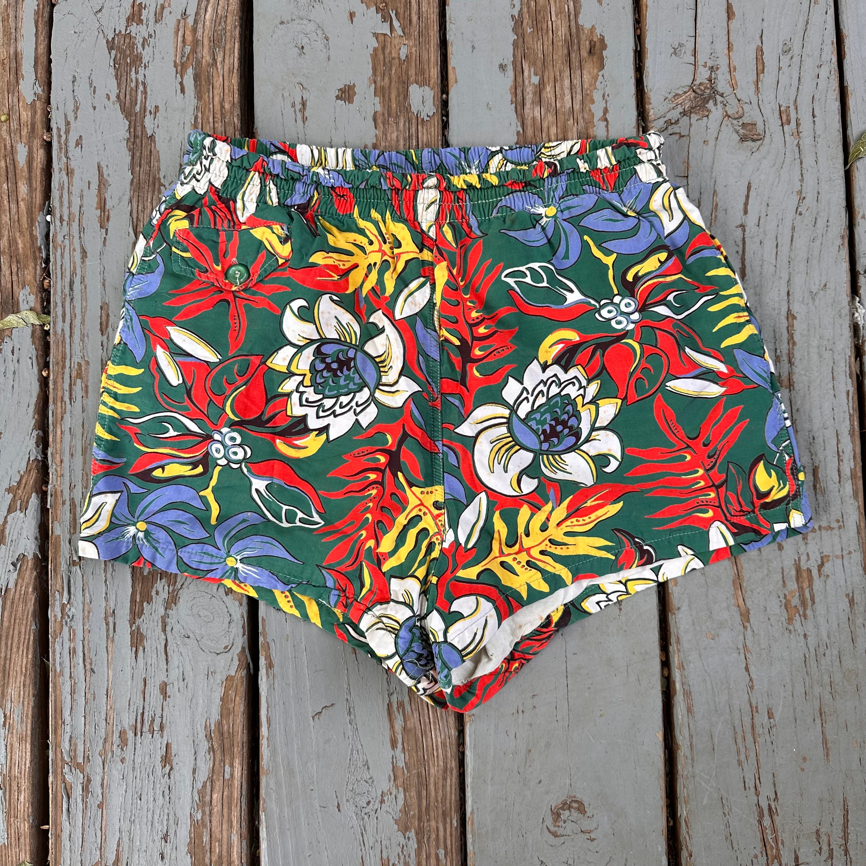 1950 s Jantzen Floral Swim Shorts Size 34