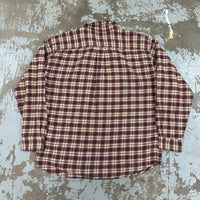 1990’s J Crew Plaid Cotton Flannel Shirt XL