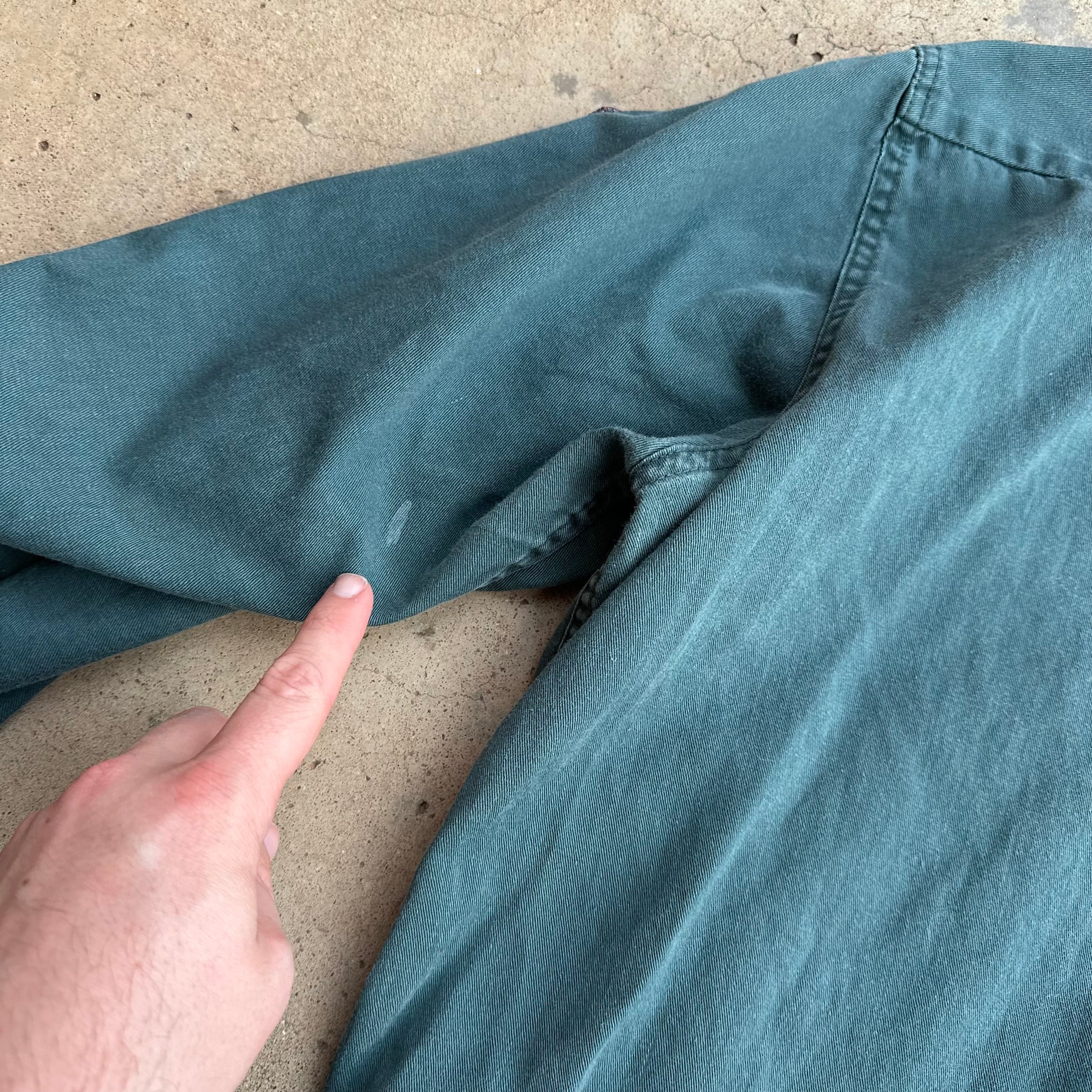 1950’s/60’s Burlington Air Express Patched Cotton Gusseted Work Shirt Large