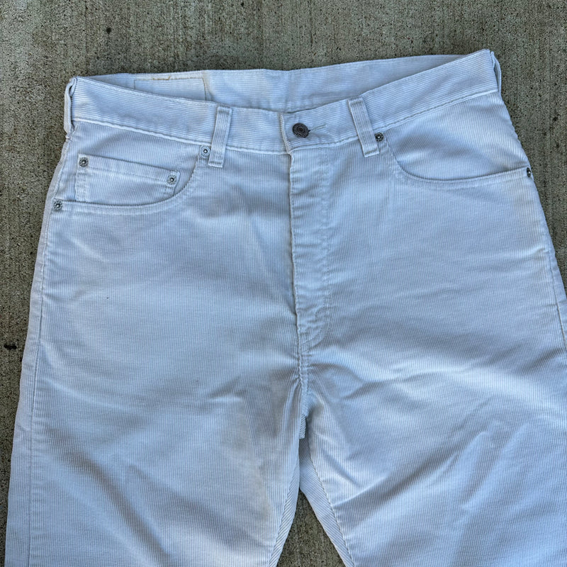 2000’s Deadstock Levi’s 505 White Corduroy Pants 33” x 32”