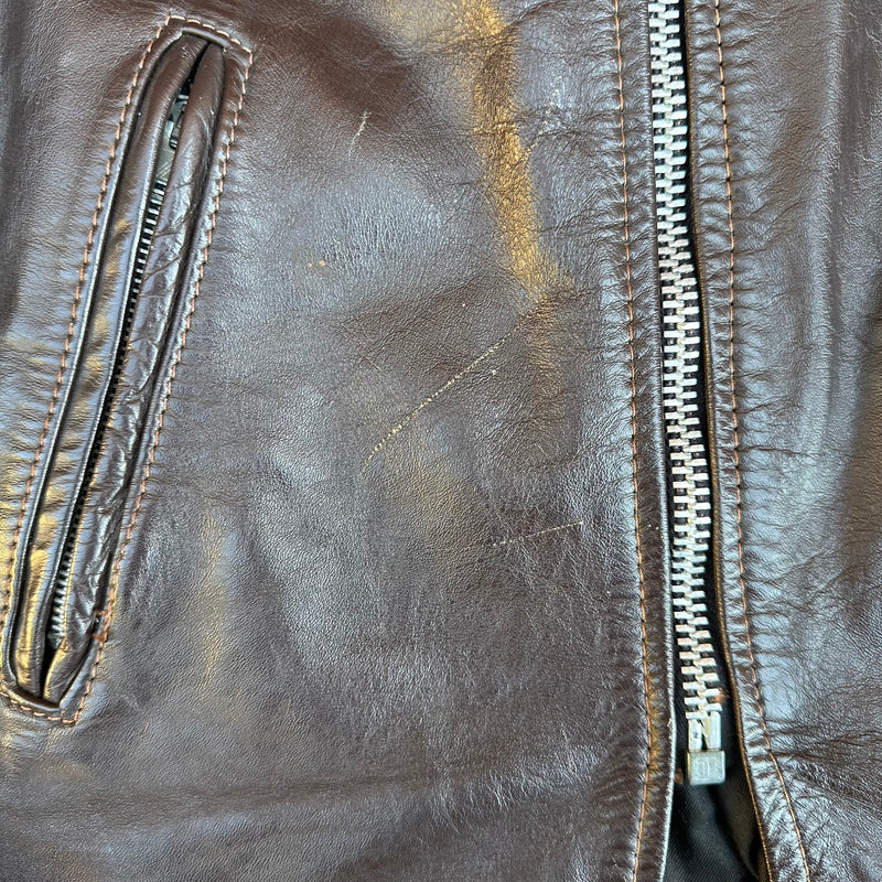 1970’s Vanson Cafe Racer Leather Motorcycle Jacket Size 48