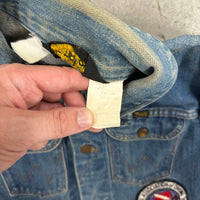 1970’s Patched Wrangler 124MJ Denim Jacket 22” Chest