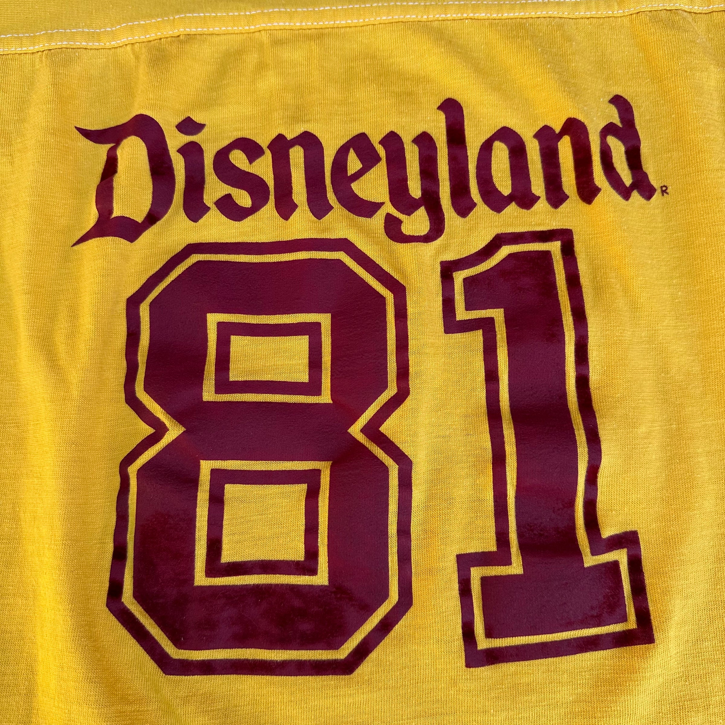 1970’s Disneyland Flock Print Jersey T-Shirt Large