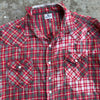 1950’s Thrashed Blue Bell Wrangler Cotton Flannel Shirt Large