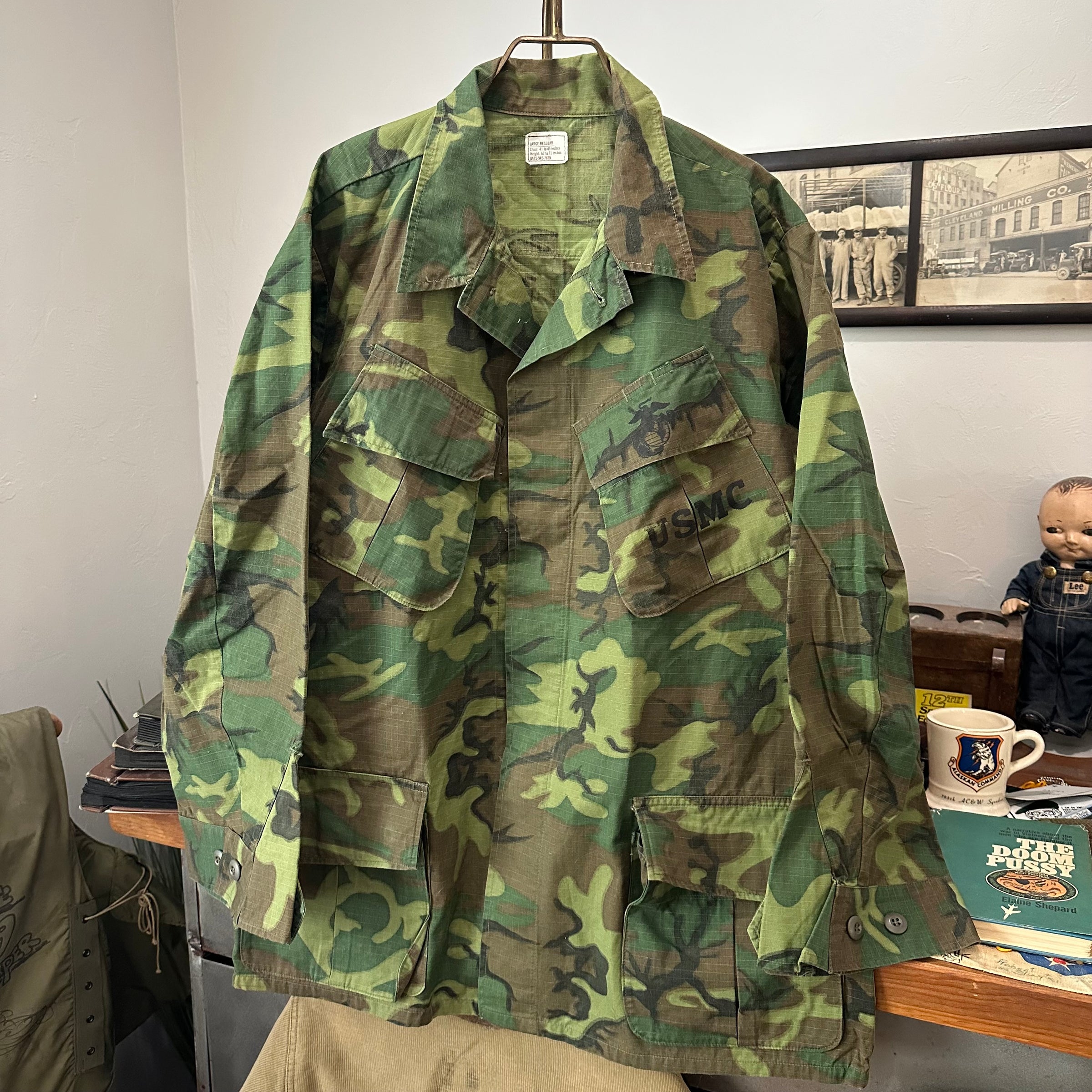 1960’s Deadstock Vietnam War ERDL Jungle Jacket Large Regular