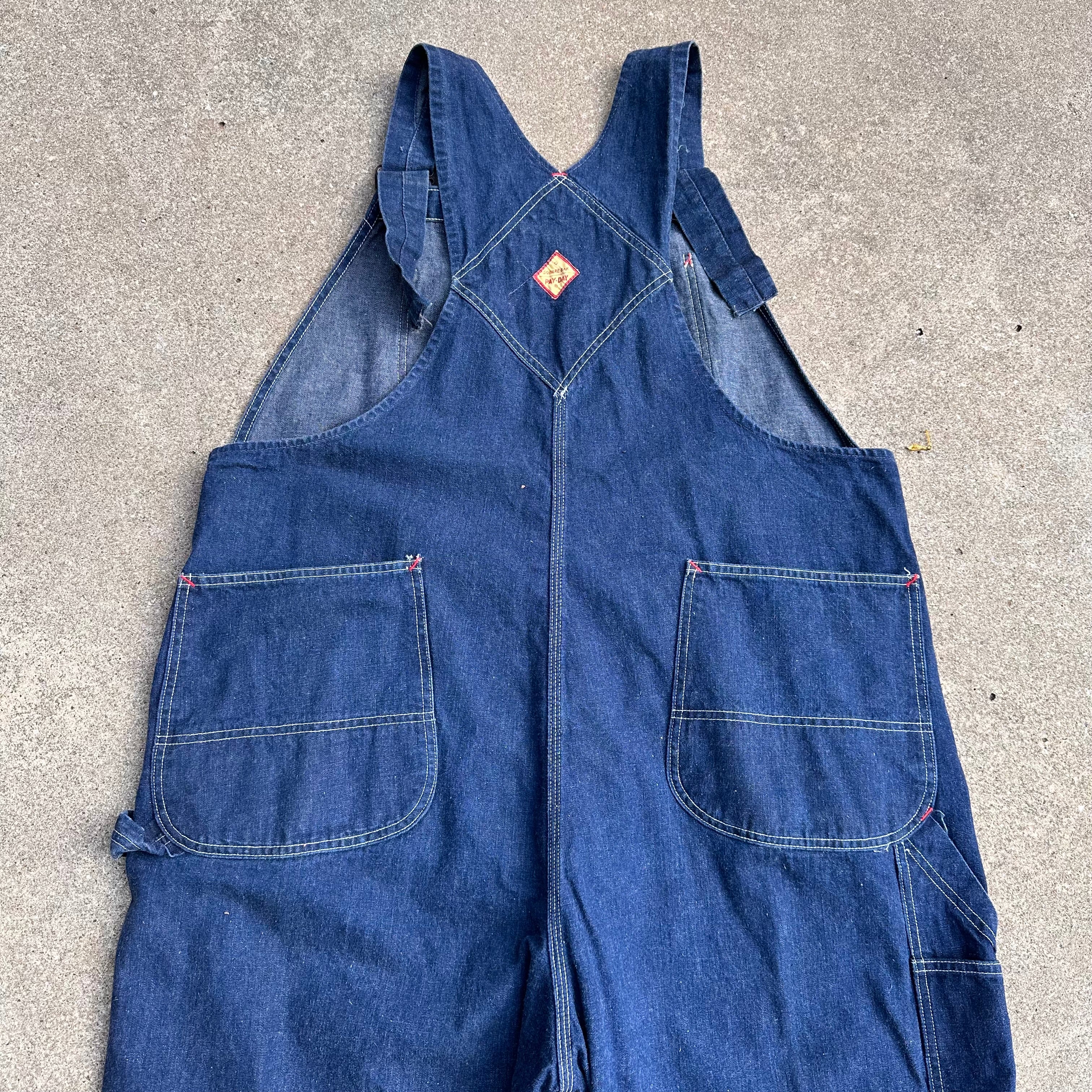 50’s PENNEY'S PAY-DAY オーバーオール　vintage 1950's Penney's Pay Day Denim Overalls 42” x 25” – Little Chum Vintage