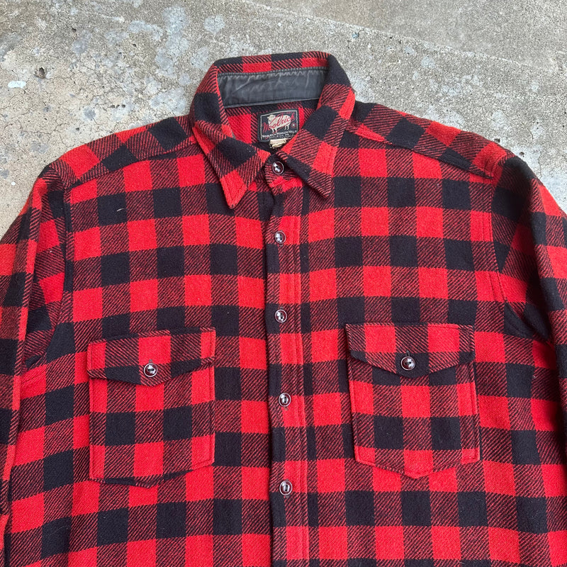 1950’s Woolrich Buffalo Plaid Wool Flannel Shirt XL