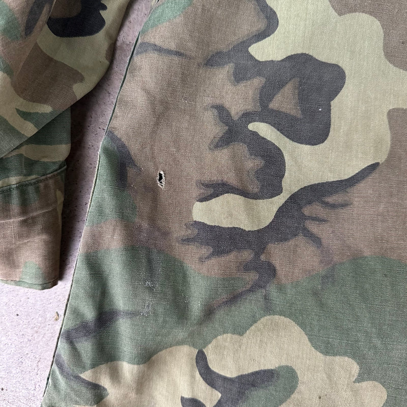 1960’s Vietnam War Poplin ERDL Camo Jungle Jacket Medium Regular