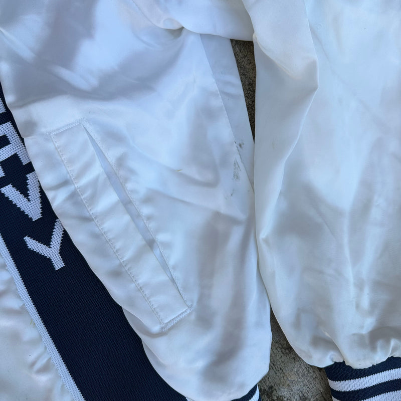 1980’s US Navy VAW-122 Steeljaw Hand Drawn Satin Jacket Large