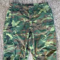 1960’s Vietnam War Poplin ERDL Camo Jungle Pants Large Short