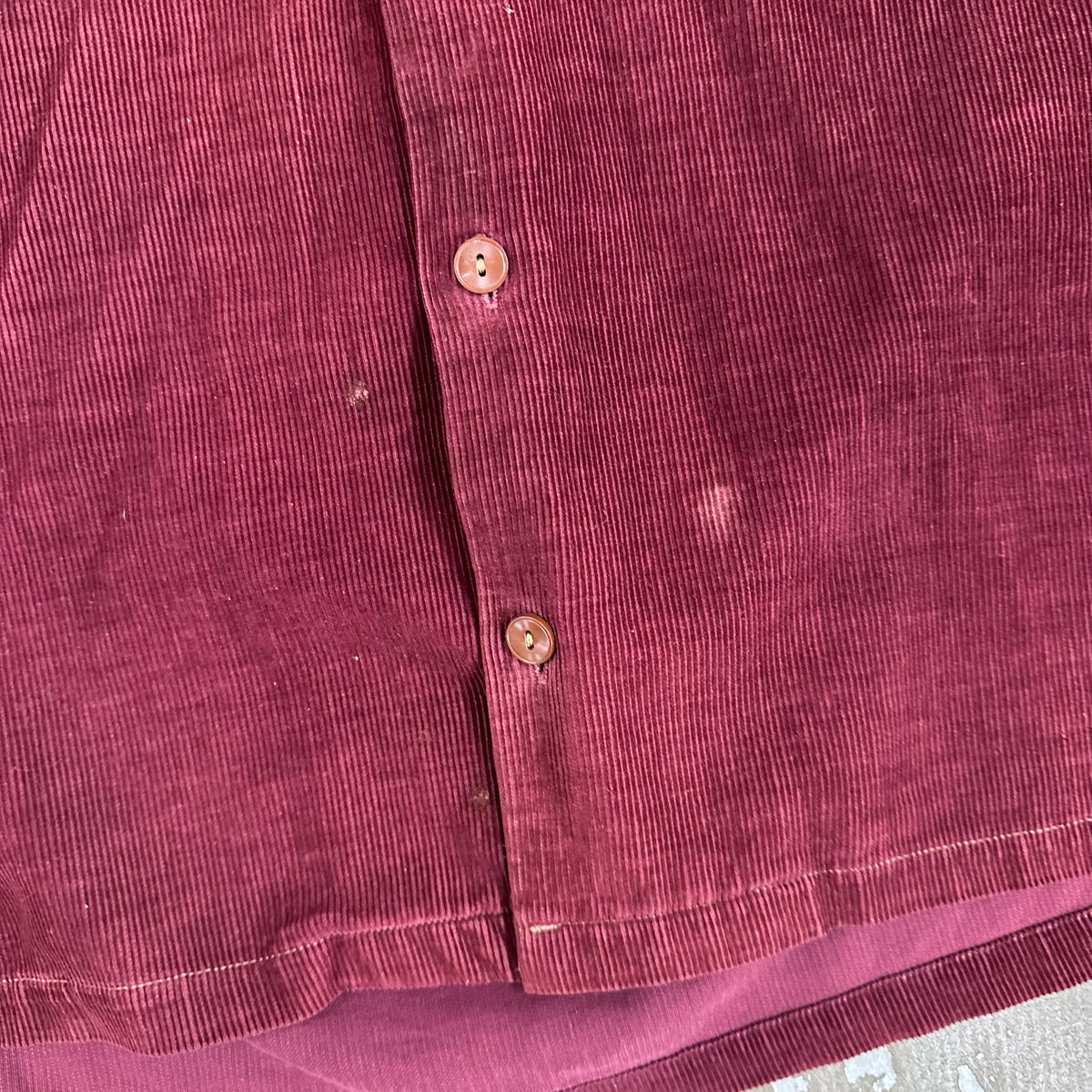 1940’s/50’s Spiegel Sun Faded Burgundy Corduroy Shirt Medium