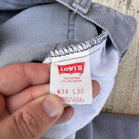 1980’s/90’s Levi’s 517 Grey Corduroy Flared Pants 32” x 29”