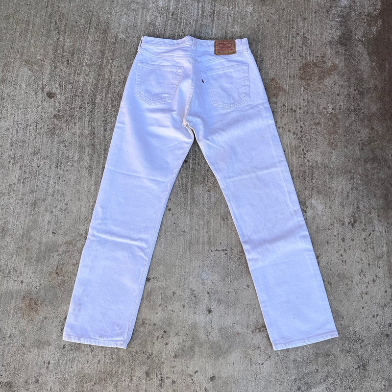 1990’s MiUSA White Levi’s 501 Denim Jeans 33” x 31”