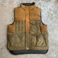 Filson Waxed Canvas Down Cruiser Vest Large