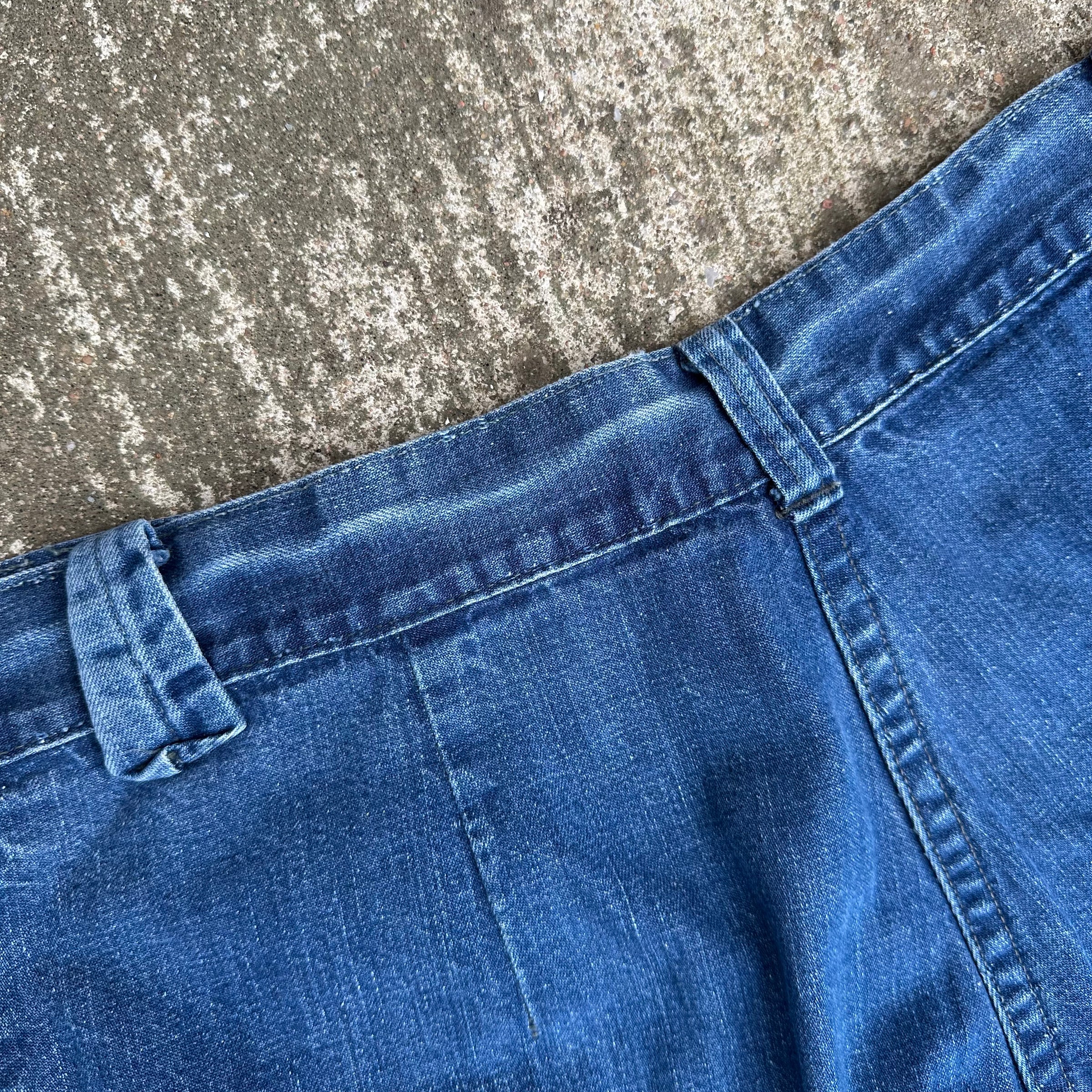1950’s/60’s Western Girl Denim Side Zip Jeans 32” Waist