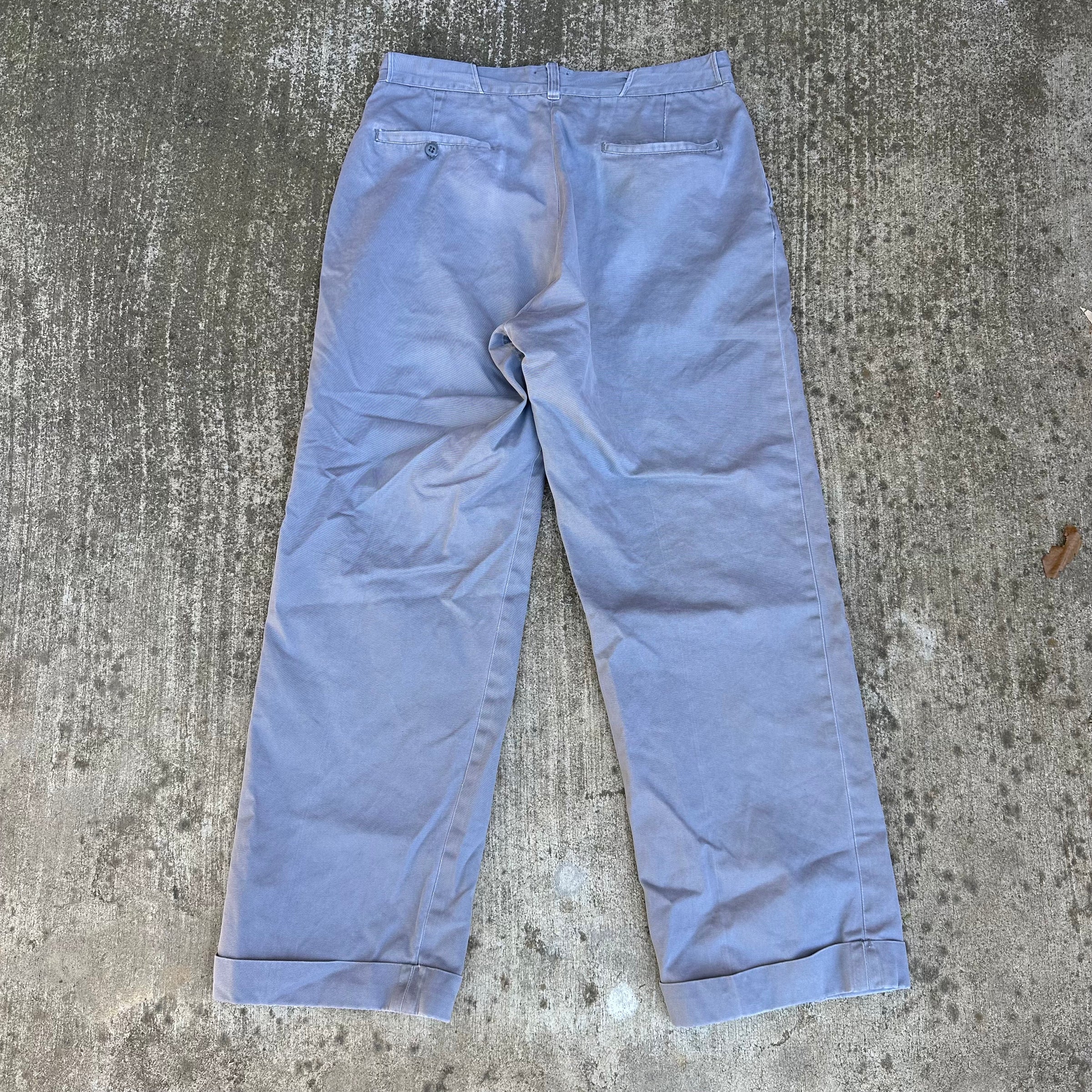 1960’s Tuf Nut Double Button Grey Cotton Work Pants 32” Waist