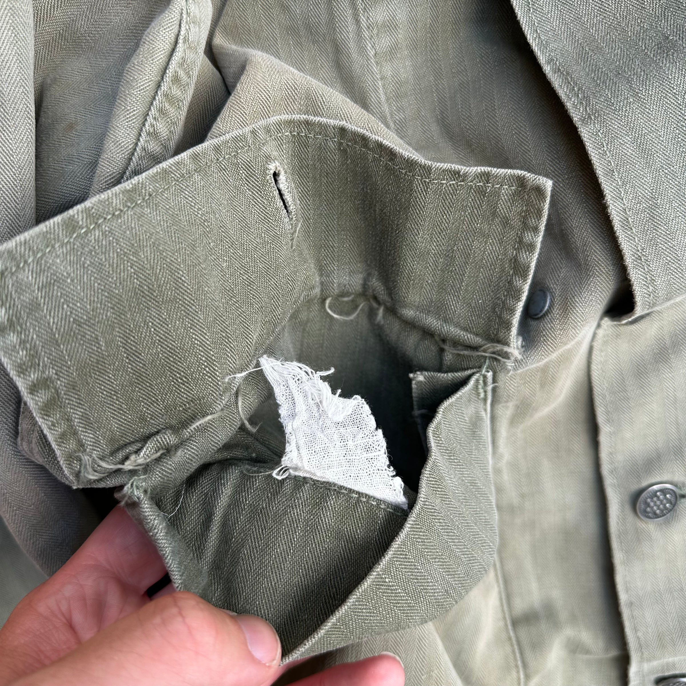 1940’s WWII M-43 HBT Jacket 25.5” Chest