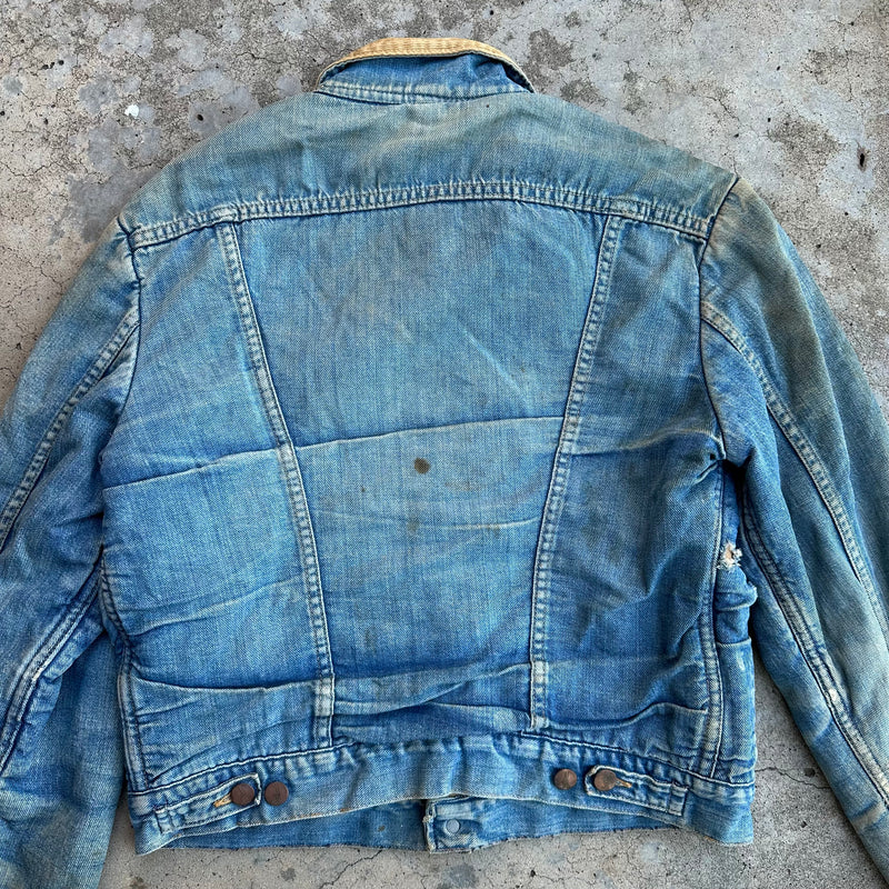 1960’s Maverick Blue Bell Sherpa Lined Denim Jacket Size 40