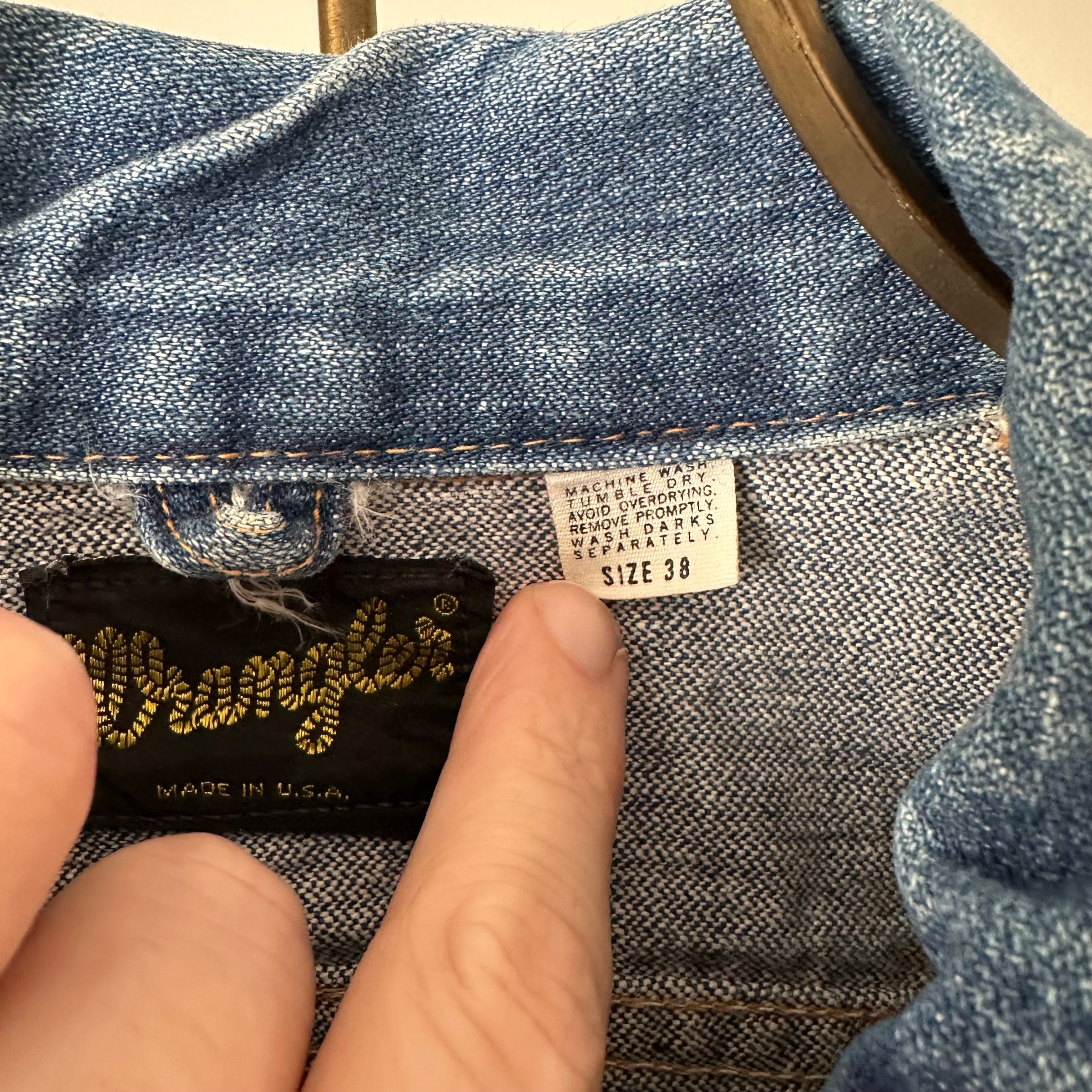 1970’s Wrangler 124MJ Denim Jacket Size 38