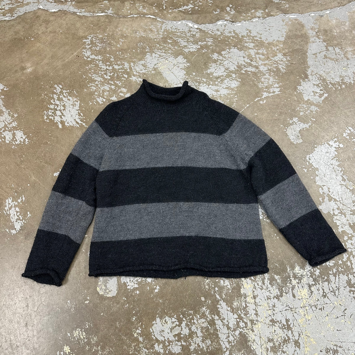 1990’s J Crew Wool Striped Roll Neck Sweater XL