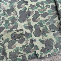 1960’s Kamo Brand 13 Star Button Duck Hunter Camo Shirt 23.5” Chest